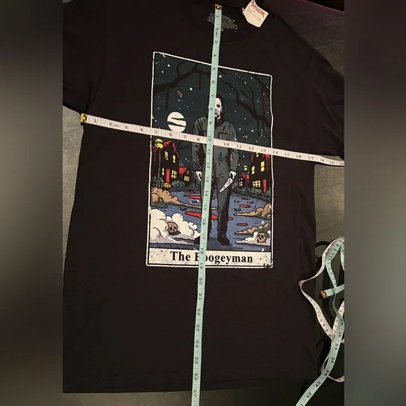 Halloween Michael Myers Boogeyman Black T-Shirt - Picture 6 of 6